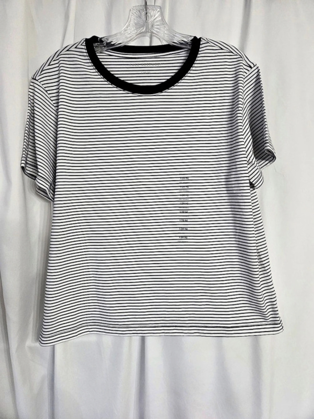 Free Assembly Striped Short Sleeve Tee Organic Cotton White/Navy NWT. Size L